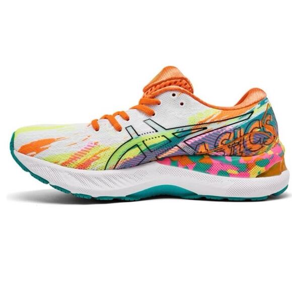ASICS GEL-Nimbus 23 Women’s Running Shoes White Orange Teal Size 8 Cushion - Picture 5 of 14